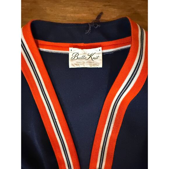 VTG Union Made 60s/70s Butte Knit Long Cardigan Dress & Scarf Auburn Tiger Lrg? - Picture 10 of 12